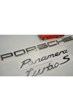 Porsche Panamera Uyumlu  Turbo S Bagaj 3m 3d Abs Yazı Logo Amblem Seti