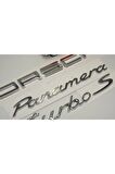 Porsche Panamera Uyumlu  Turbo S Bagaj 3m 3d Abs Yazı Logo Amblem Seti