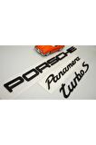 Porsche Panamera Turbo Uyumlu S Bagaj 3m 3d Abs Yazı Logo Amblem Seti