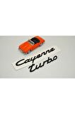 Porsche Cayenne Turbo  Bagaj 3m 3d Abs Yazı Logo Amblem Seti