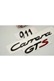Porsche 911 Carrera Uyumlu Gts Bagaj 3m 3d Abs Yazı Logo Amblem Seti