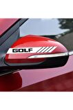 Volkswagen Golf Yan Aynalar Selefon Kaplama Sticker Seti Uyumlu