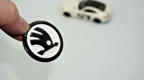 DK Tuning Skoda Direksiyon 43mm Siyah Beyaz Logo Amblem Arma