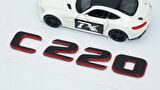 DK Tuning C 220 Bagaj Kırmızı Siyah ABS Yazı Logo Benz İle Uyumlu