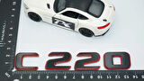 DK Tuning C 220 Bagaj Kırmızı Siyah ABS Yazı Logo Benz İle Uyumlu