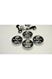 Mustang Shelby Kobra Logo Jant Göbeği Kapak Seti 60mm