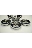 Mustang Shelby Kobra Logo Jant Göbeği Kapak Seti 60mm