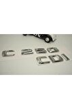 Benz C 250 Cdi Bagaj Krom Metal 3m 3d Yazı Logo
