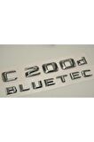 Benz C 200d Bluetec Bagaj Krom Metal 3m 3d Yazı Logo