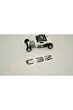 Benz C32 Bagaj Krom Metal 3m 3d Yazı Logo