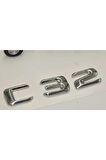Benz C32 Bagaj Krom Metal 3m 3d Yazı Logo