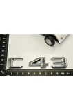 Benz C43 Bagaj Krom Metal 3m 3d Yazı Logo