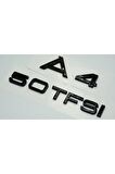 Audi A4 50 TFSi Parlak Siyah ABS 3M 3D Bagaj Yazı Logo Ürün