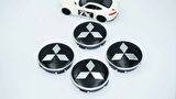 DK Tuning Mitsubishi Jant Göbeği Siyah Kapak Seti 60mm