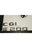 Benz E 200 Cgi Bagaj Krom Metal 3m 3d Yazı Logo