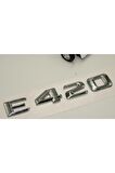 Benz E420 Bagaj Krom Metal 3m 3d Yazı Logo