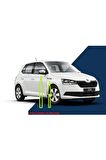 Skoda Vrs Fabia Yan Aynalar Ve Çamurluk Yanı Damla Desen Bıçak Logo Arma Seti