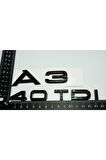 Audi A3 40 Tdi Parlak Siyah Abs 3m 3d Bagaj Yazı Logo Orjinal Ürün