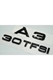 Audi A3 30 Tfsi Parlak Siyah Abs 3m 3d Bagaj Yazı Logo Orjinal Ürün