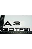 Audi A3 30 Tfsi Parlak Siyah Abs 3m 3d Bagaj Yazı Logo Orjinal Ürün