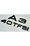 Audi A3 40 Tfsi Parlak Siyah Abs 3m 3d Bagaj Yazı Logo Orjinal Ürün