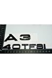 Audi A3 40 Tfsi Parlak Siyah Abs 3m 3d Bagaj Yazı Logo Orjinal Ürün