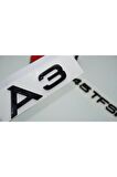 Audi A3 45 Tfsi Parlak Siyah Abs 3m 3d Bagaj Yazı Logo Orjinal Ürün