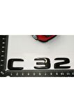 C 32 Bagaj Parlak Siyah Abs 3m 3d Yazı Logo