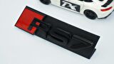 DK Tuning RS7 Siyah Kırmızı 3D Ön Panjur Logo Audi İle Uyumlu