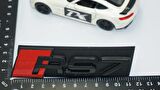 DK Tuning RS7 Siyah Kırmızı 3D Ön Panjur Logo Audi İle Uyumlu