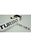 Turbo Diesel Bagaj Krom ABS 3M 3D Yazı Logo