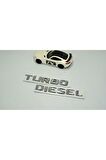 Turbo Diesel Bagaj Krom ABS 3M 3D Yazı Logo