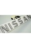 DK Nissan Bagaj 3M 3D Mat Krom ABS Yazı Logo Amblem 29x4 Cm Uyumlu