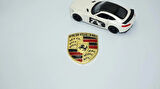 DK Tuning Porsche Logo Kaput Body Gold Metal Logo Amblem Arma