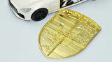 DK Tuning Porsche Logo Kaput Body Gold Metal Logo Amblem Arma