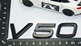 DK Tuning V50 Siyah ABS 3M 3D Bagaj Yazı Logo Volvo İle Uyumlu