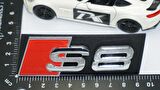 DK Tuning S8 Gümüş Kırmızı 3D Ön Panjur Logo Audi İle Uyumlu