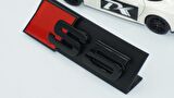 DK Tuning S5 Siyah Kırmızı 3D Ön Panjur Logo Audi İle Uyumlu