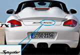 DK Tuning Porsche Spyder Bagaj Siyah ABS Yazı Logo Amblem