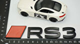 DK Tuning RS3 2025+ Bagaj Kırmızı Siyah 3M Yazı Logo Audi İle Uyumlu