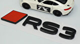 DK Tuning RS3 2025+ Bagaj Kırmızı Siyah 3M Yazı Logo Audi İle Uyumlu