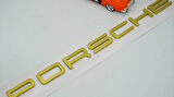 DK Tuning Porsche Bagaj Gold Sarı Renk Yazı Logo Arma