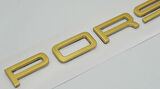 DK Tuning Porsche Bagaj Gold Sarı Renk Yazı Logo Arma