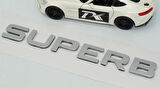 DK Tuning Skoda SUPERB Bagaj Yeni Nesil Gri Yazı Logo Arma