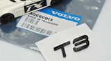 DK Tuning T3 Küçük Boy Siyah Bagaj Yazı Logo Volvo ile Uyumlu