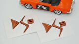 DK Tuning DS3 Çamurluk Bronz Logo Arma Yazı Seti Citroen İle Uyumlu