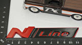 DK Tuning Hyundai N Line Ön Panjur Kırmızı Metal Logo Amblem Arma