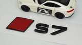 DK Tuning S7 2025+ Bagaj Siyah Kırmızı Yazı Logo Arma Audi İle Uyumlu