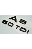 Audi A6 50 Tdi Parlak Siyah Abs 3m 3d Bagaj Yazı Logo Orjinal Ürün