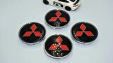 DK Tuning Mitsubishi Krom Kırmızı Jant Göbeği Kapak Seti 68mm